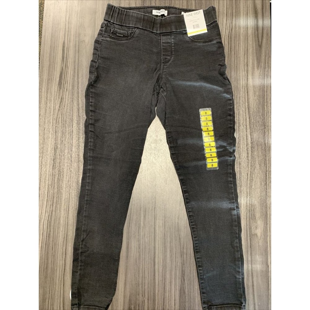 Womens Nine West Dark Blue Heidi Pull On Skinny Jeans